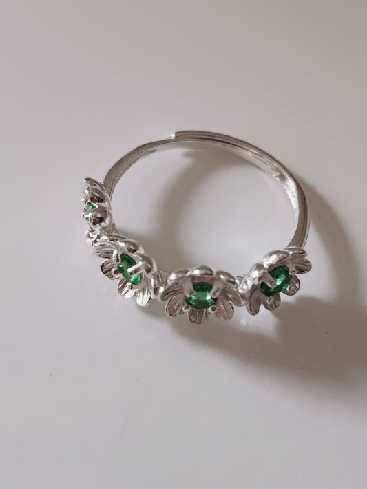 S925 Nature Crystal Ring