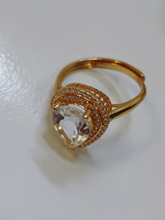 S925 Nature Crystal Ring