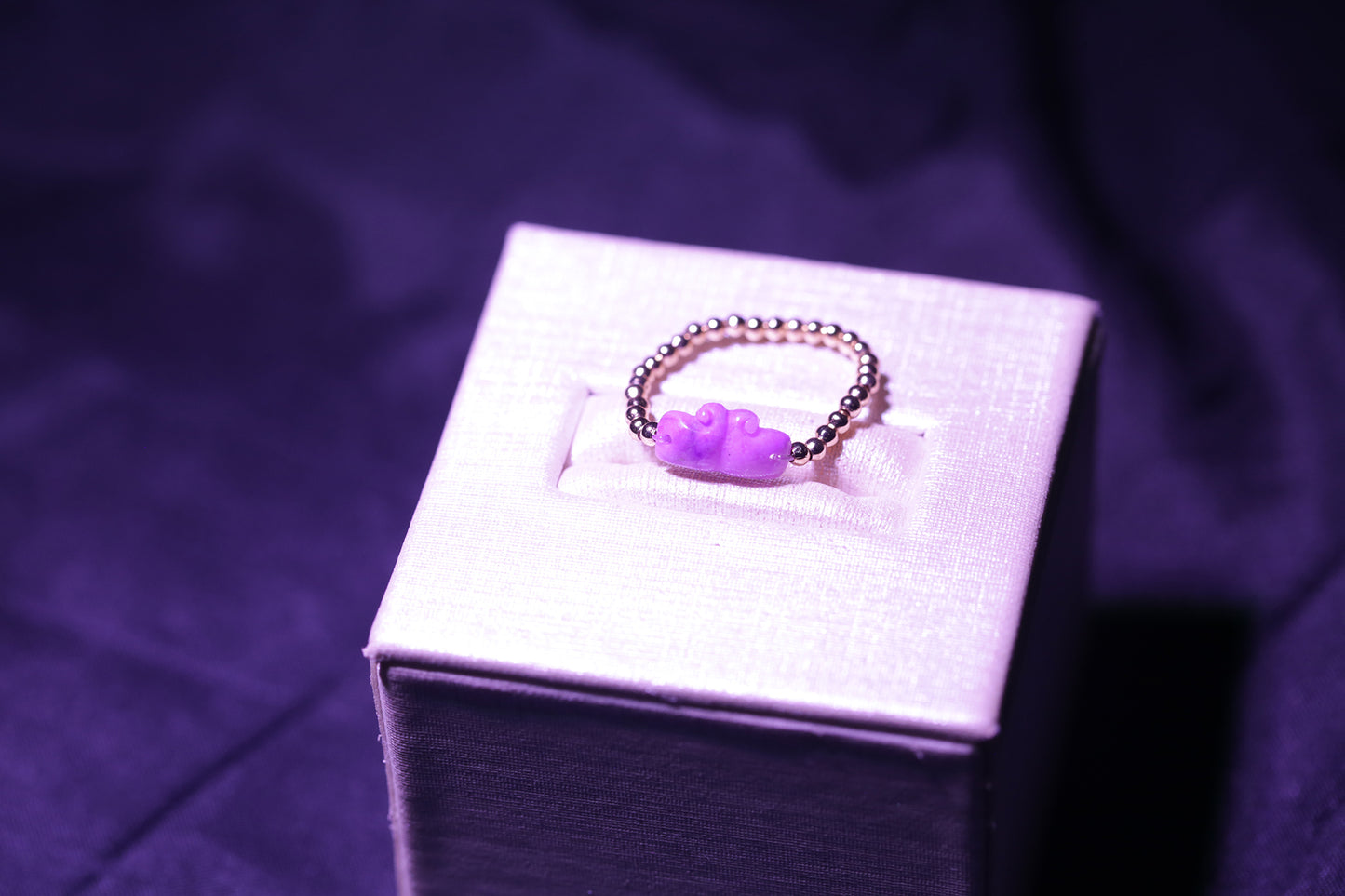 [119]S925 Gold-Plated Sugilite Ring