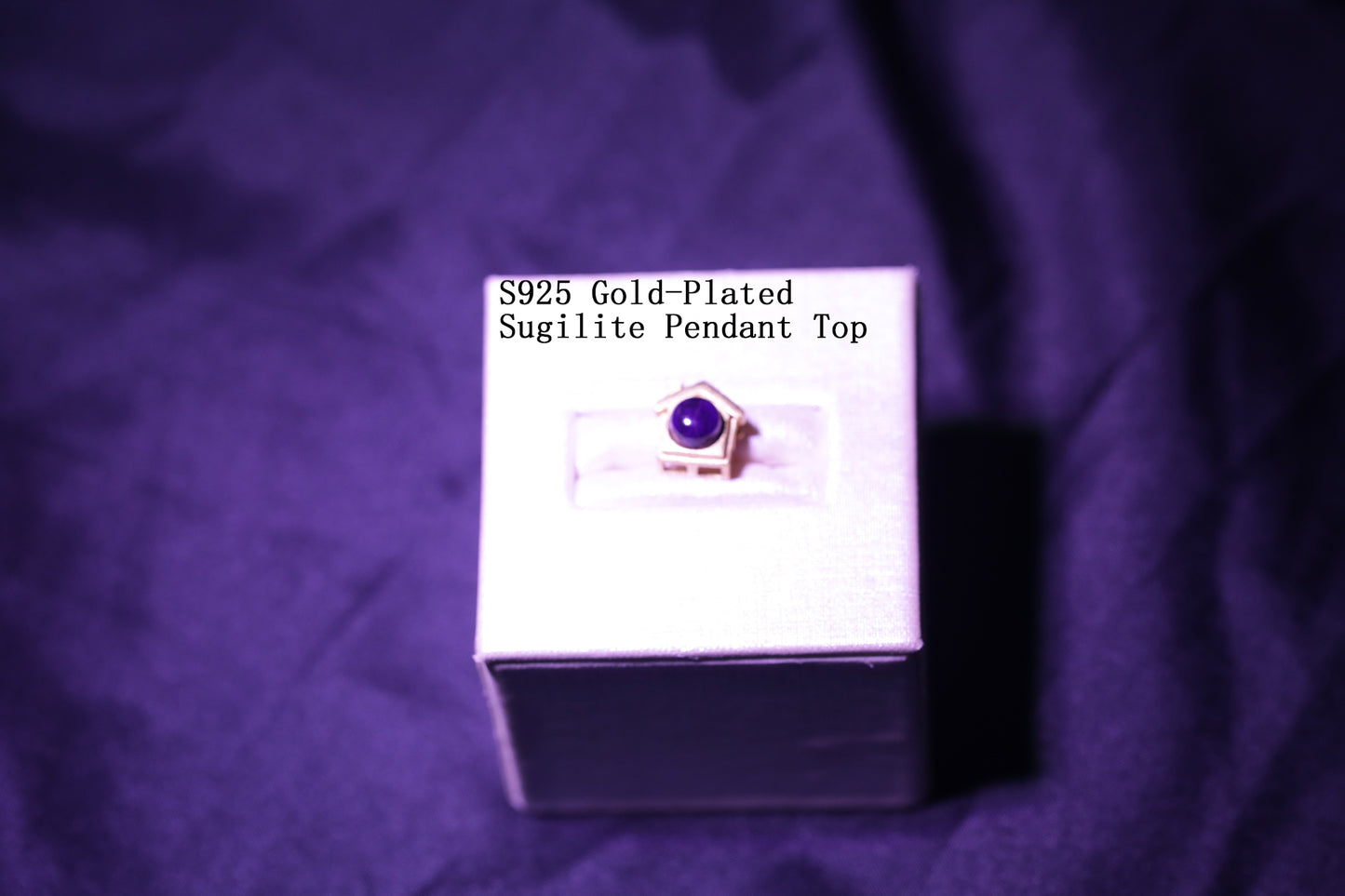 [121]Silver Gold-Plated Sugilite Pendant Top